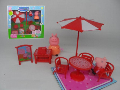 Мебель &quot;Peppa Pig &quot; TM8866 (54шт/3) столик, кресла, фигурки, в кор.
