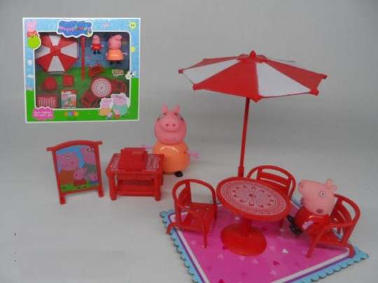 Мебель &quot;Peppa Pig &quot; TM8866 (54шт/3) столик, кресла, фигурки, в кор. Фото