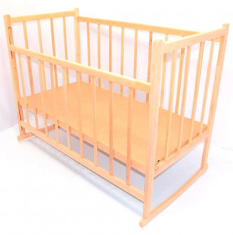 Кроватка детская деревянная с качалкой и опускающимся бортом
