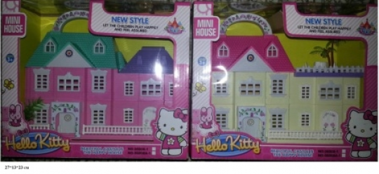 Кукольный дом 06008-1K/06008A-1 &quot;Hello Kitty&quot; с мебелью кор.27*13*23 ш.к./36/ Фото