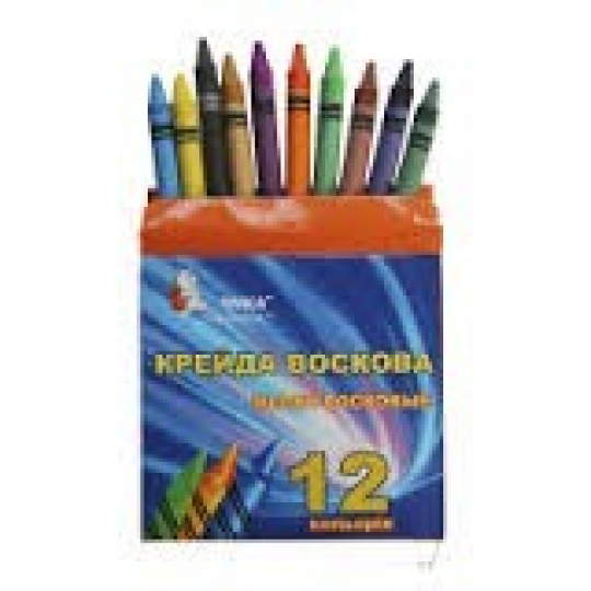 Цветные карандаши восковые 12 цветов &quot;Умка&quot; Фото