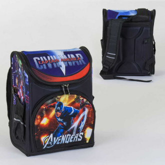 Рюкзак школьный каркасный C 36161 (50) 1 отделение, 3 кармана, спинка ортопедическая, 3D принт