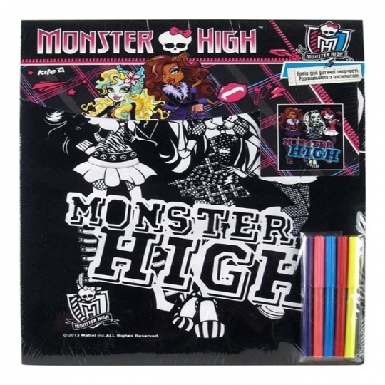 Бархатная раскраска с фломастерами Monster High Фото