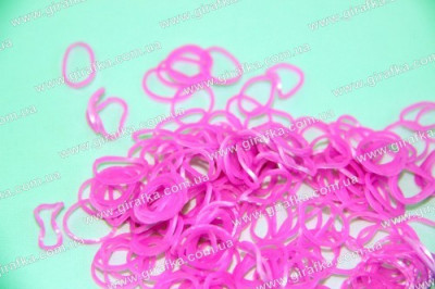 Цветные резинки для плетения 200 штук розовые перламутровые
