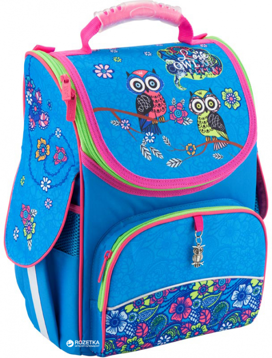 Рюкзак каркасный школьный Kite Education для девочек 34 x 26 x 13 см 11 л Совы (K18-501S-6) Фото