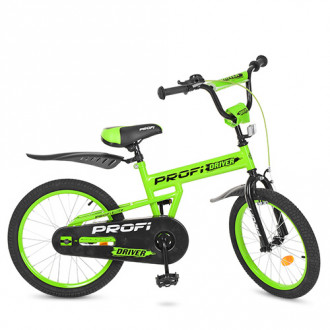 Велосипед детский PROF1 20д. L20113 (1шт) Driver,салатовый,подножка