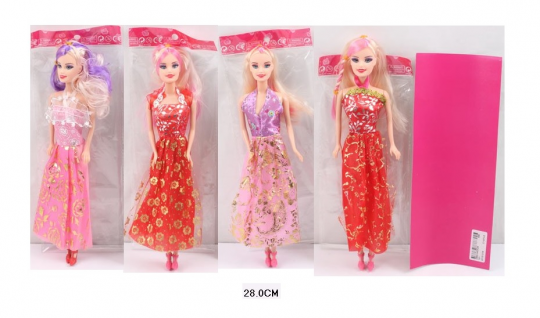 Кукла типа &quot;Барби &quot; 121/2/3/4 (480шт/2) 4 вида, в пакете 28см Фото