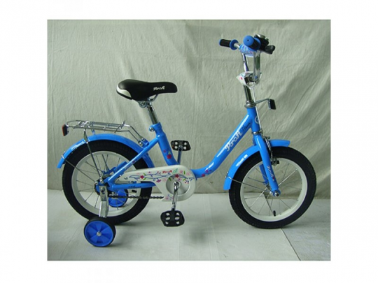 Велосипед детский PROF1 14д. L1484 (1шт) Flower, голубой,звонок,доп.колеса Фото