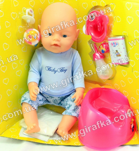Кукла Baby Born (Baby Doll) 058-10, 8 функций, 10 аксессуаров Фото