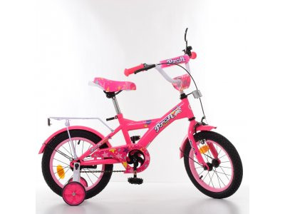 Велосипед детский PROF1 14д. T1462 (1шт) Original girl,малиновый,звонок,доп.колеса