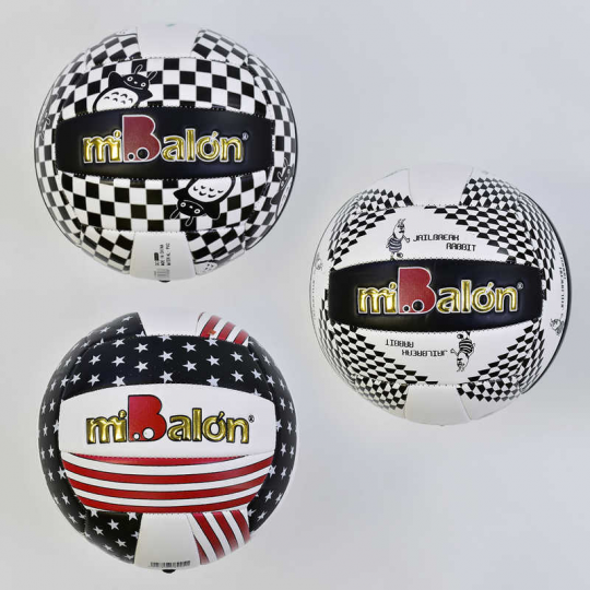 Мяч волейбольный 772-433 (60) 280-300 грамм, 18 панелей, 3 цвета Фото