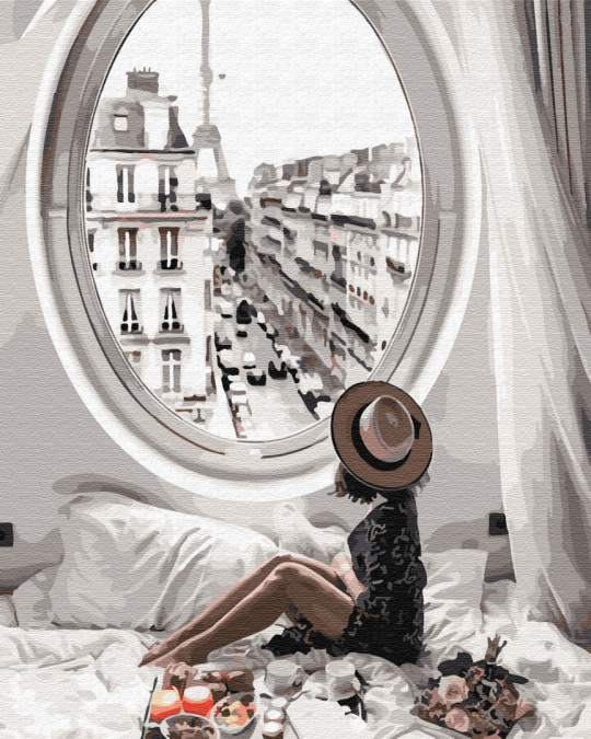 Картина по номерам Лучшее утро в Париже, в термопакете 40*50см Фото