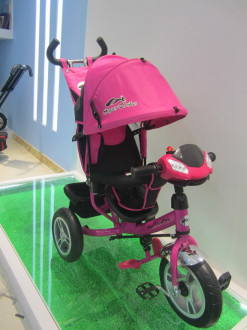 Детский трехколесный велосипед TR17009 розового цвета