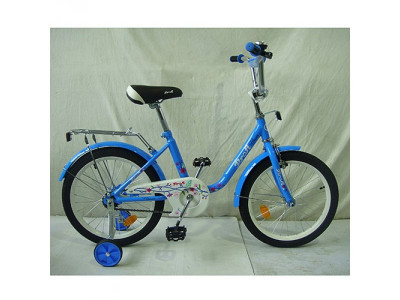 Велосипед детский PROF1 18д. L1884 (1шт) Flower, голубой,звонок,доп.колеса