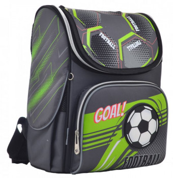 Рюкзак школьный каркасный для мальчика YES H-11 &quot;Football&quot; 12 л 34х26х14 см Серый