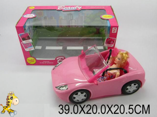 Машина для куклы K877-30A с куклой, в коробке 39*20*20, 5 см Фото