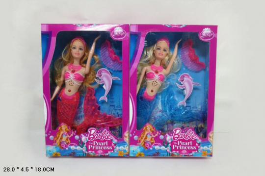 Кукла &quot;Русалка-Barbie &quot; 8655R-4 (96шт/3) 2 вида, муз.свет, с аксесс, в кор.18*5*28см Фото