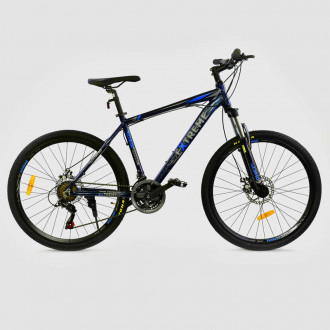 Велосипед Спортивный CORSO 26&quot;дюймов JYT 005 - 7867 BLACK-BLUE EXTREME (1) Алюминий, 21 скорость