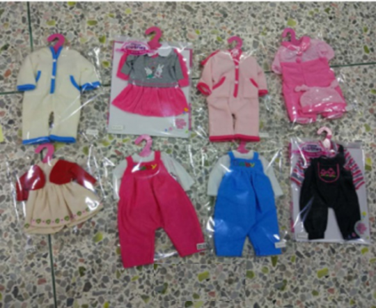 Одежда для пупса &quot;Baby Born&quot; WEI-GCM6 (96шт/2) 8 видов, на вешалке, в пак Фото
