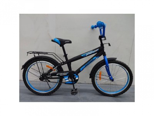 Велосипед детский PROF1 14д. G1453 (1шт) Inspirer,черно-синий(мат),звонок,доп.колеса Фото