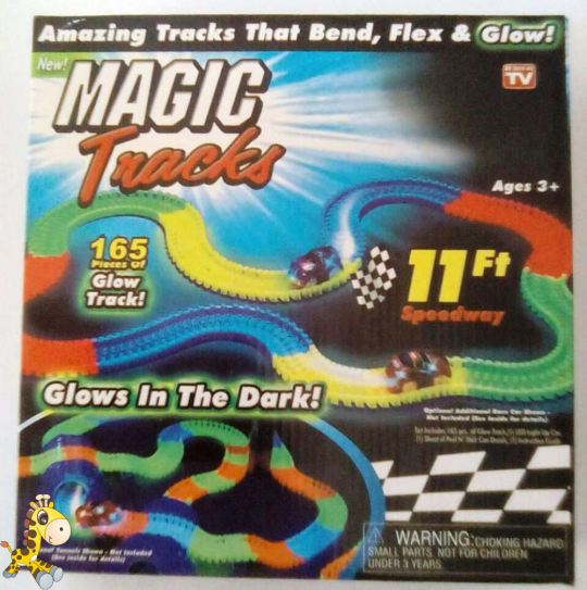 Конструктор MAGIC TRACKS 220 деталей, гнущийся трек, гоночная трасса,свет.в темноте Фото