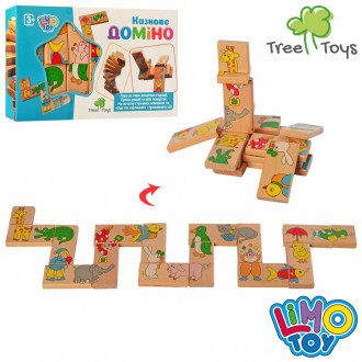 Деревянная игрушка Домино MD 2146 (36шт) животные, в кор-ке,22,5-13-3см