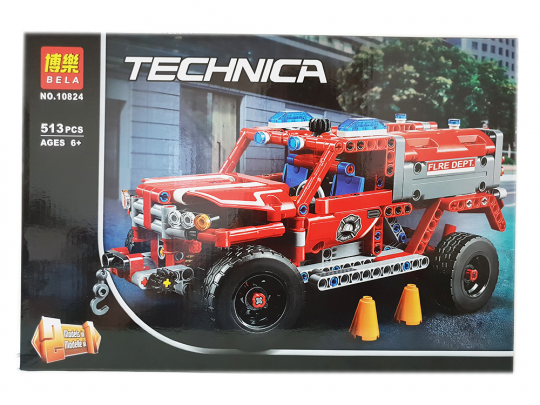 Конструктор Bela Technica Пожарная машина, 513 деталей (10824) Фото