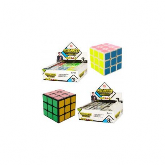 Кубик EQY520  6см, в кульке, 2вида, 6шт в дисплее,18,5-12,5-7см Фото