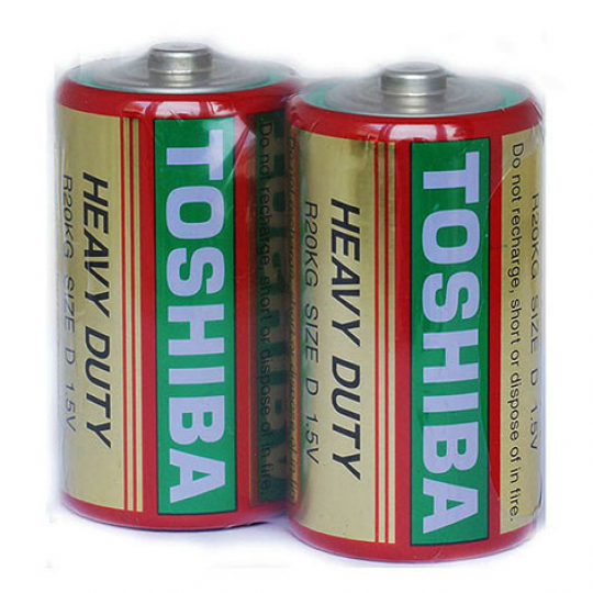 Батарейка TOSHIBA R20 спайка 2 шт, продаются только попарно Фото