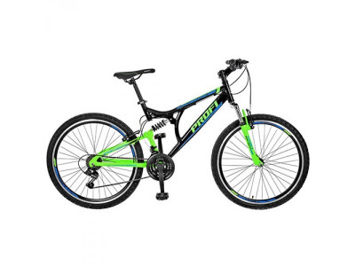 Велосипед 26 д.GW26LASTING A26.1 (1шт)алюм.рама 17&quot;,Shimano 21SP,алюм.VB,двойн.обод,черно-зеленый