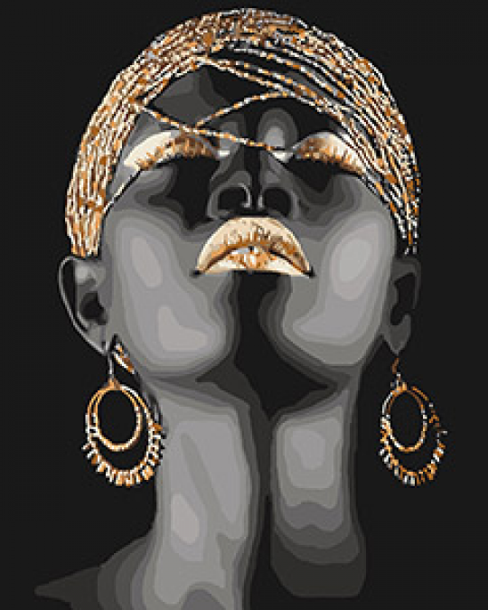 Картина по номерам Люди &quot;Африканская принцесса&quot;, в термопакете 40*50см Фото