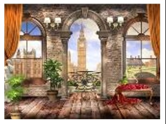Картина по номерам &quot;Лондон из окна&quot; 40*50см,крас.-акрил,кисть-3шт.(1*30) Фото