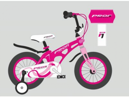 Велосипед детский PROF1 18д. LMG18203 (1шт) Infinity,магнез.рама,малиново-розов.,звонок,доп.кол Фото