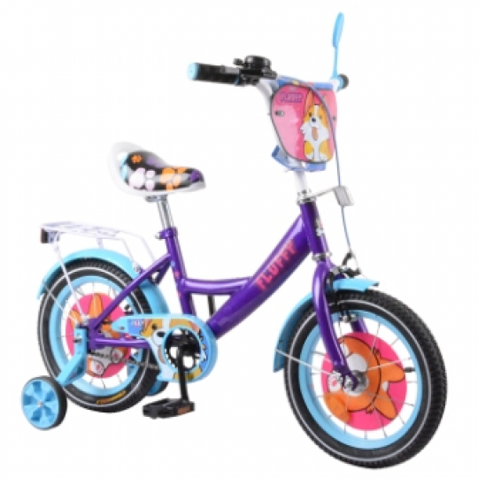 Велосипед TILLY Fluffy 14&quot; T-214213 purple + l.blue /1/ Фото