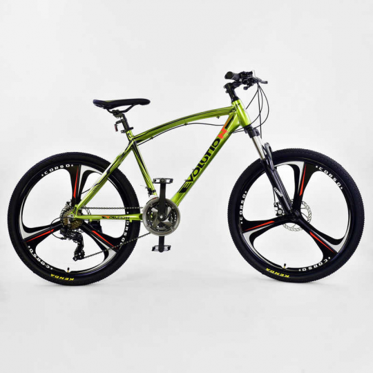 Велосипед Спортивный CORSO 26&quot;дюймов JYT 007 - 2270 GREEN EVOLUTION (1) Алюминий, 24 скорости Фото