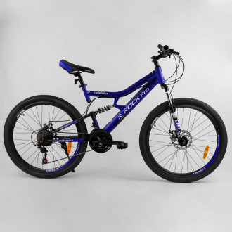 Велосипед Спортивный CORSO «Rock-Pro» 26&quot; дюймов 37925 (1) рама металлическая, SunRun 21 скорость, собран на 75%