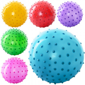 Мяч массажный MS 0021  3 дюйма, ПВХ, 20г, 6 цветов