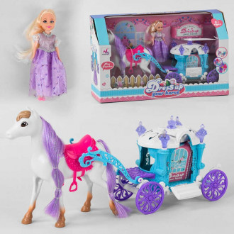 Кукла с каретой 5506 кукла, лошадь, в коробке