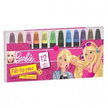 Фломастеры цветные 12 цв Barbie