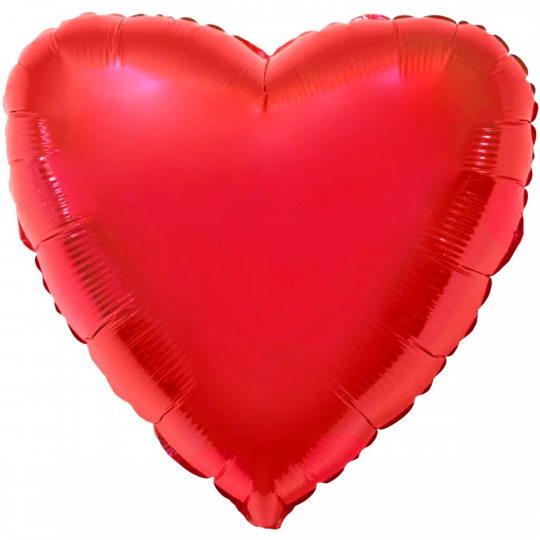 Фольгированные шары без рисунка 1204-0085 ф б/рис 18&quot; сердце металлик красное (fm) Фото