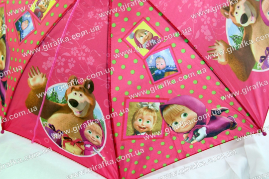 Зонт Маша и Медведь розовый B-40 Фото