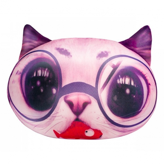 Антистрессовая игрушка мягконабивная &quot;SOFT TOYS Кот глазастый розовый Фото