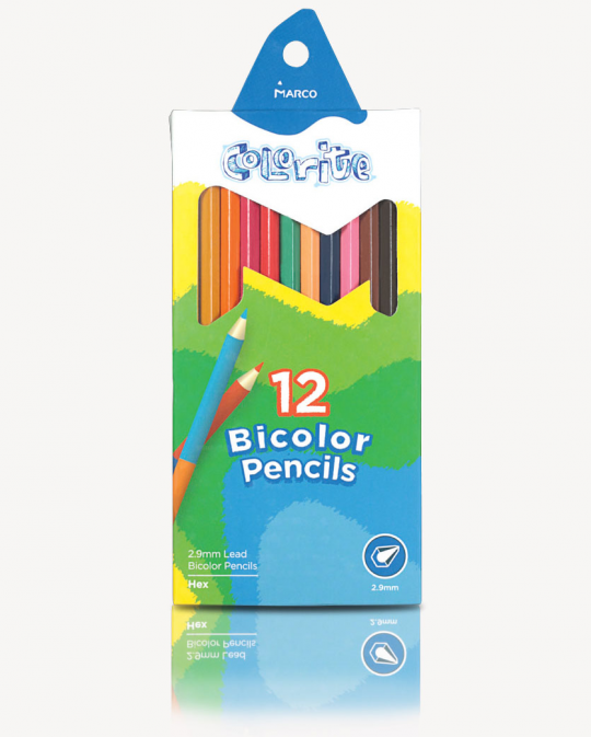 Карандаши Colorite, 24 цвета(12шт), шестигранные, Пегашка, ТМ &quot;Marco&quot; (12шт) Фото