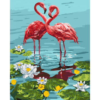 Картины по номерам - Пара фламинго (КНО4144) 40*50 см
