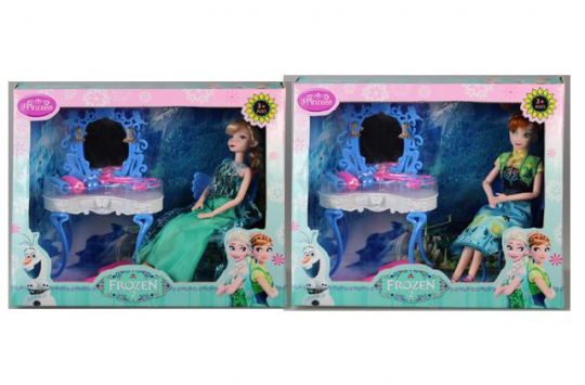 Кукла &quot;Frozen &quot; ZT8782 (24шт/2) 2 вида, кукла на шарнирах, туалетный столик, в кор. Фото