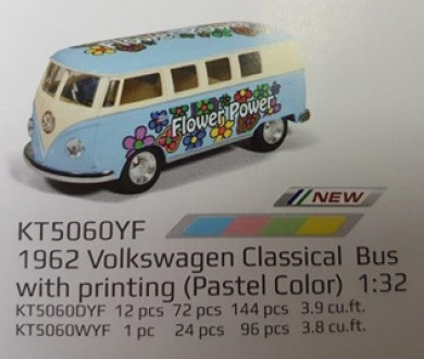 Машина металл &quot;KINSMART&quot; KT5060WYF (96шт/4) &quot;1962 Volkswagen Classical Bus&quot;, в коробке 16*8*7,5см