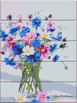 Картина по номерам на дереве &quot;Цветы из сада&quot; в кор. 30*40см, ТМ ArtStory