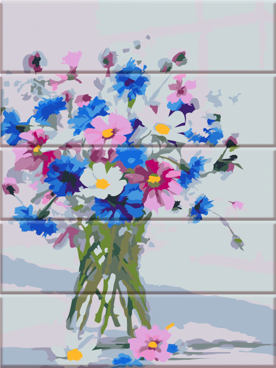 Картина по номерам на дереве &quot;Цветы из сада&quot; в кор. 30*40см, ТМ ArtStory Фото