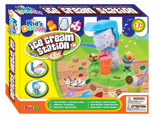Набор пластилина &quot;Мороженое&quot;,пластилин 4 цвета,станок для мороженного,формы для лепки Фото