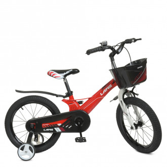 Велосипед детский 18д.WLN1850D-3 (1шт) Hunter,SKD 85,магниев.рама,корзина,красный,звонок,доп.кол
